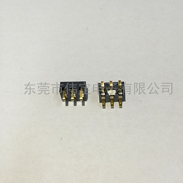 2.5mm間距 內(nèi)焊3P 彈片手機(jī)電池連接器 帶定位柱